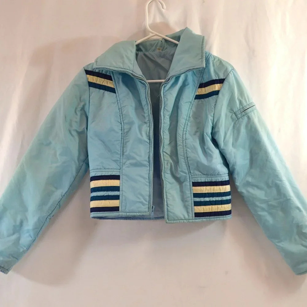 Vintage Quilted  Sports Varsity Jacket Womens or Youth Medium